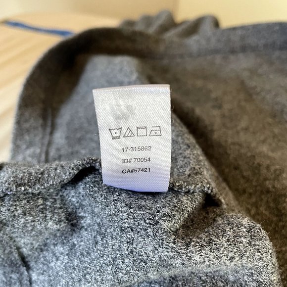 Ann Taylor Loft Gray Cotton Knit Short Sleeve Stretch Mini Dress with Beading XL - Picture 7 of 7